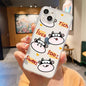 Cute Cow Print Fundas Luxury Transparent Phone Case For iPhone 15 14 13 12 11 Pro Max XS X XR 7 8 Plus Shockproof Cover Fundas
